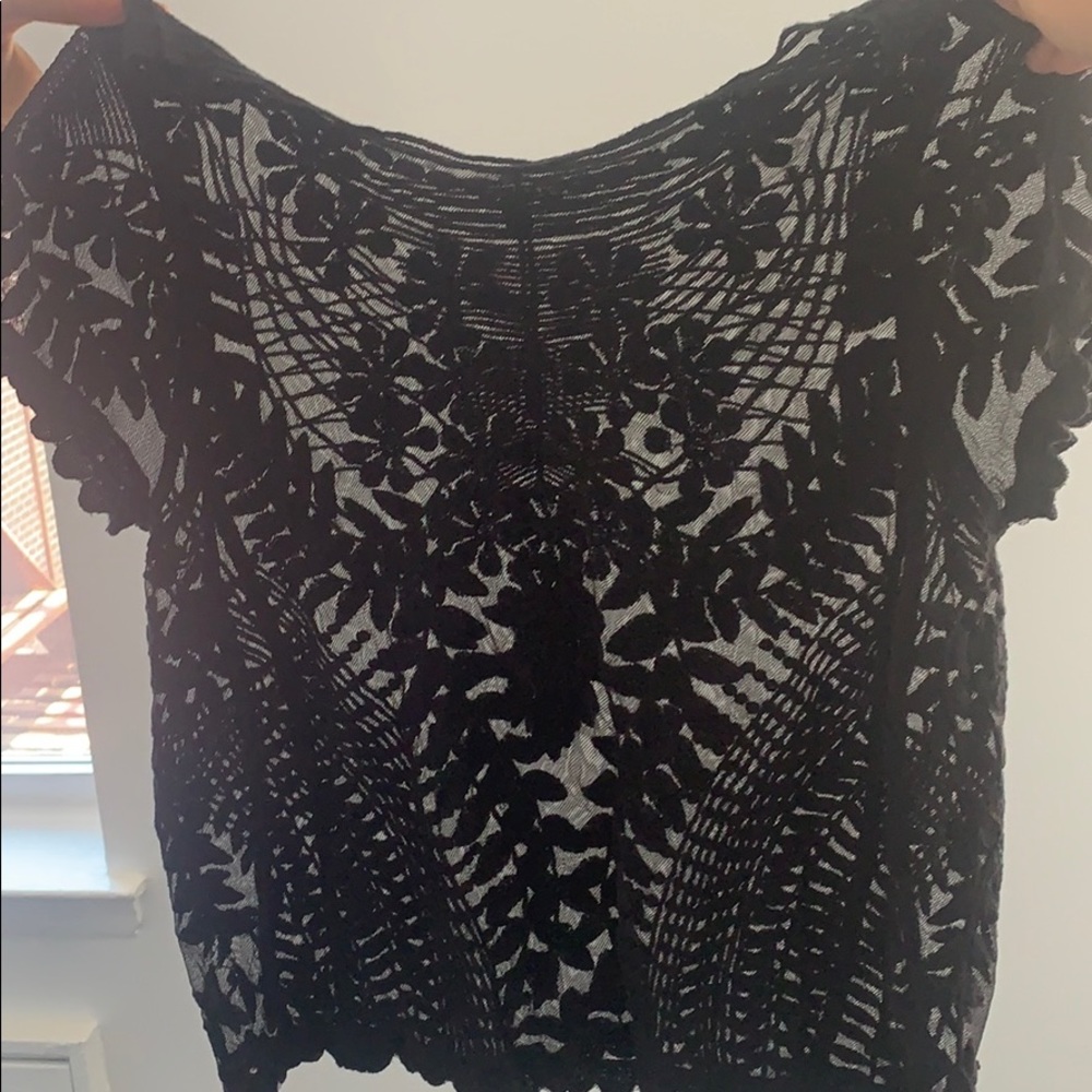 Black lace express shirt